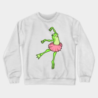 Cartoon frog dances ballet - ballerina Crewneck Sweatshirt